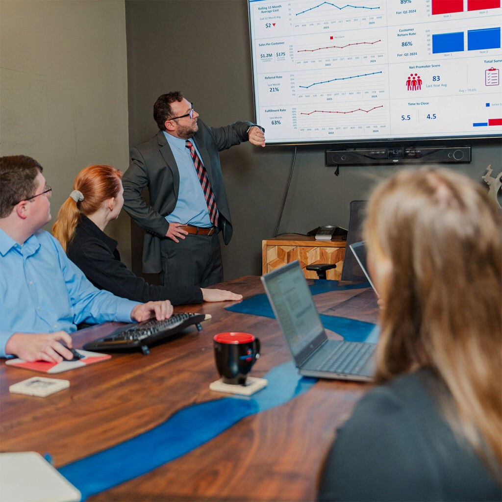 Cornerstone Data use of technology in client meeting